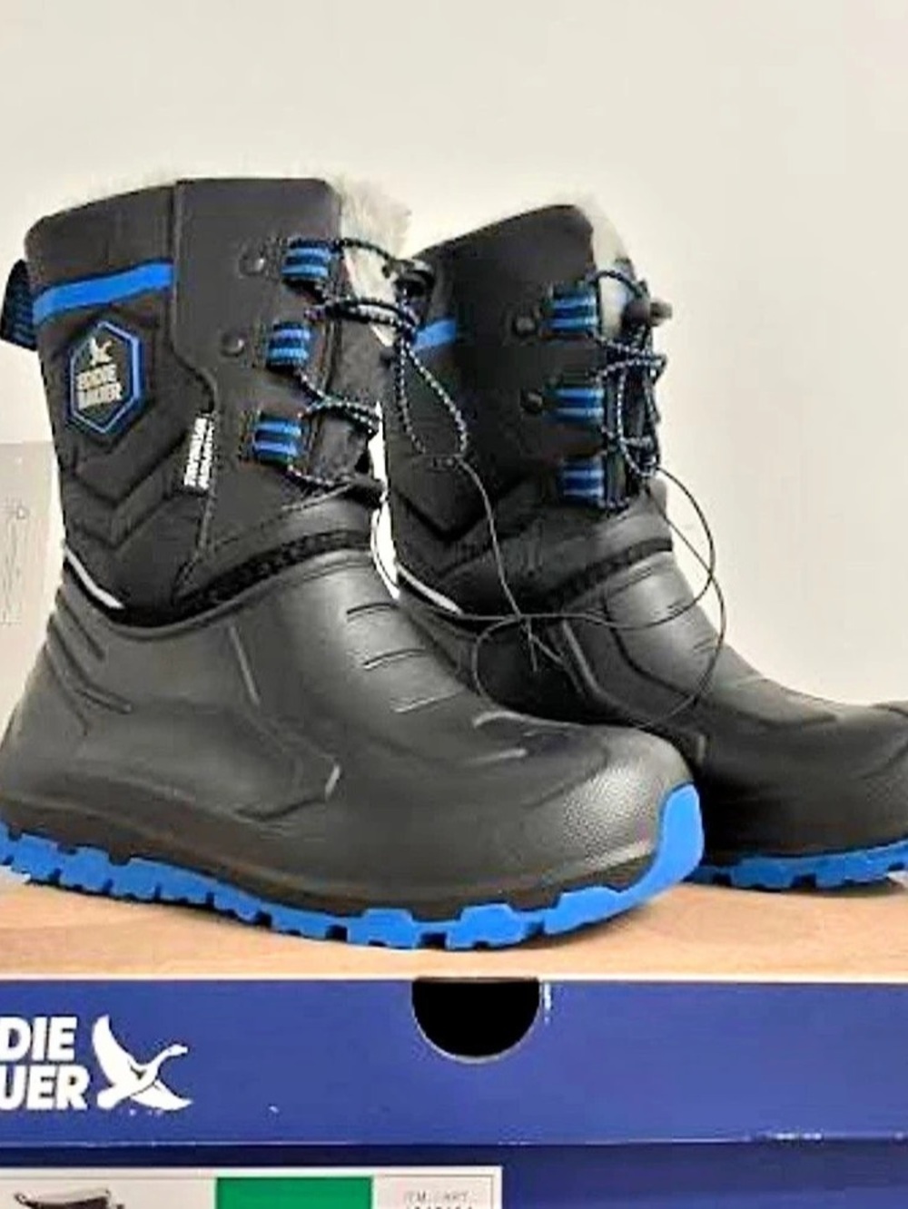 Eddie Bauer Kids Winter Boot Boots Black & Blue